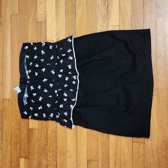Hot Topic Y2K Vintage Sweet Love Skull and Cross Bones Peplum XLarge Dress - Picture 3 of 5